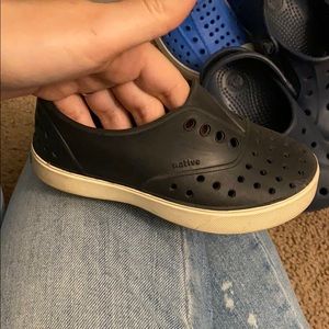 Native slip-ons black size 10